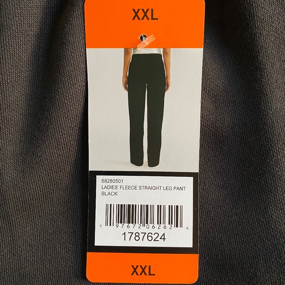 PUMA Ladies' Fleece Pants, Straight Leg, Black, XXL, NWT - Picture 5 of 16